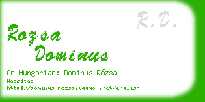 rozsa dominus business card